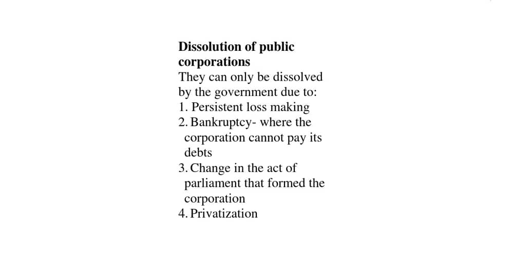 Circumstances Under Which A Public Corporation May Be Dissolved Tutorke
