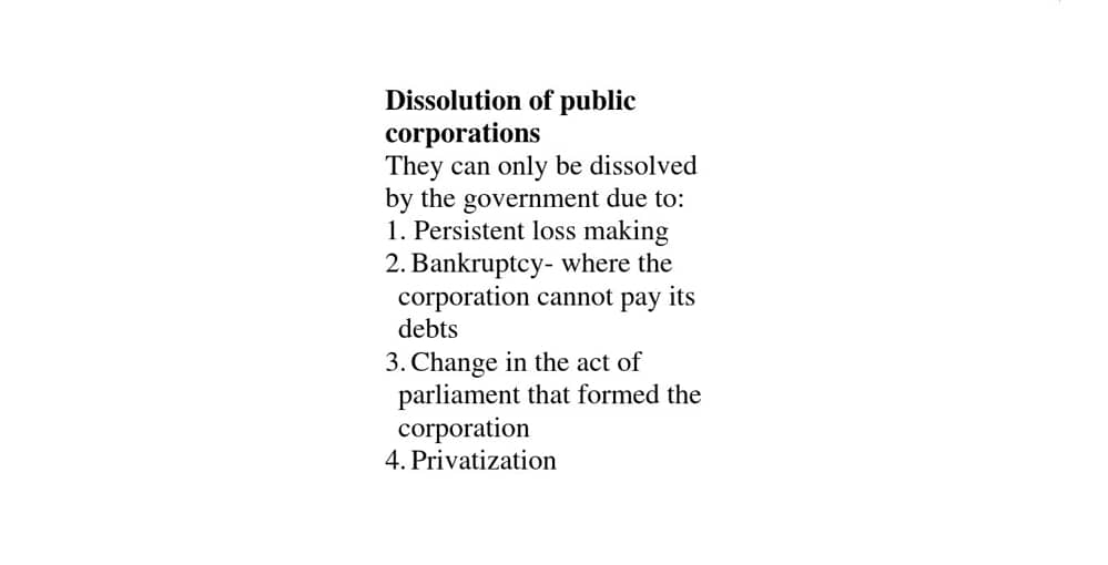 Circumstances Under Which A Public Corporation May Be Dissolved Tutorke