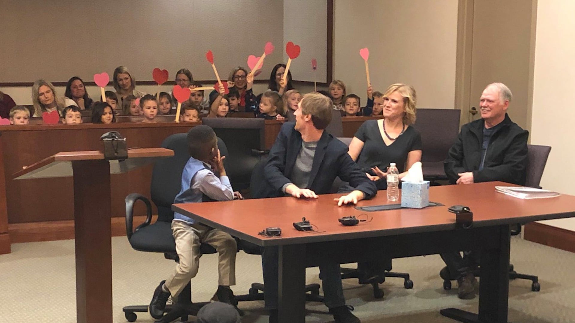 Kid Invites Entire Kindergarten Class To His Adoption Hearing