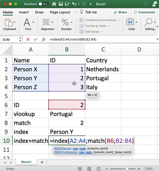 Excel Tip: Index + Match