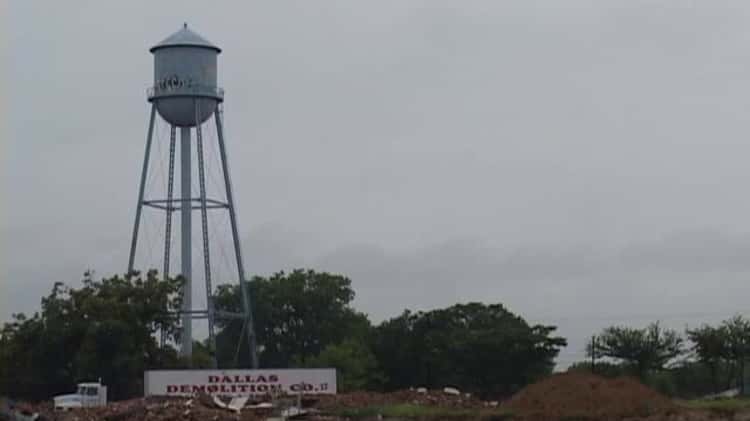 Demolition of Water Tower in Waxahachie Texas