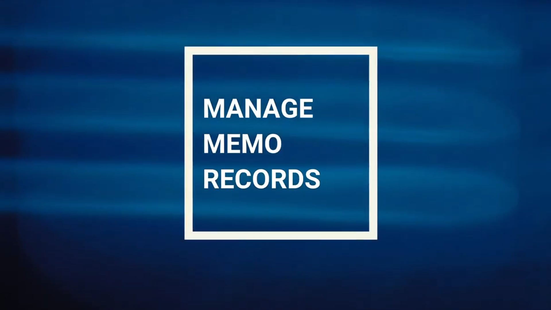 SAP Treasury - Manage Memo Records