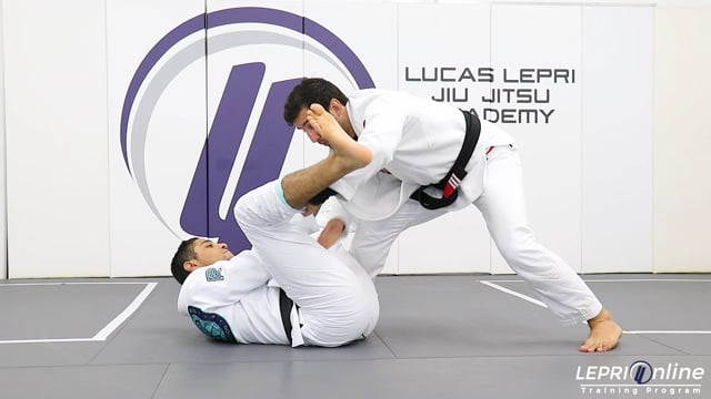 De La Riva Guard Pass Variation by Hugging Leg on Bottom to Side Control