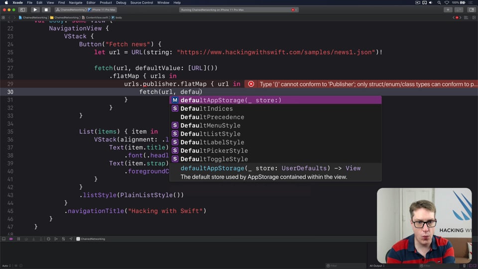 Creating chained network requests with Combine