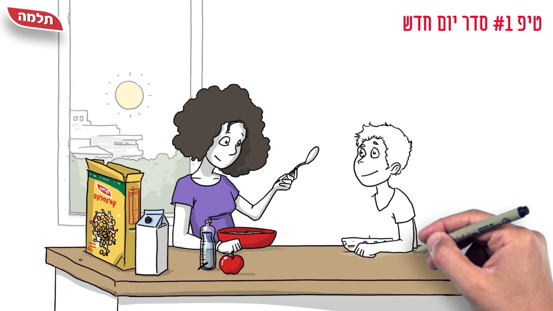 Whiteboard Animation תלמה | כיצד לאכול בריא בחופש הגדול
