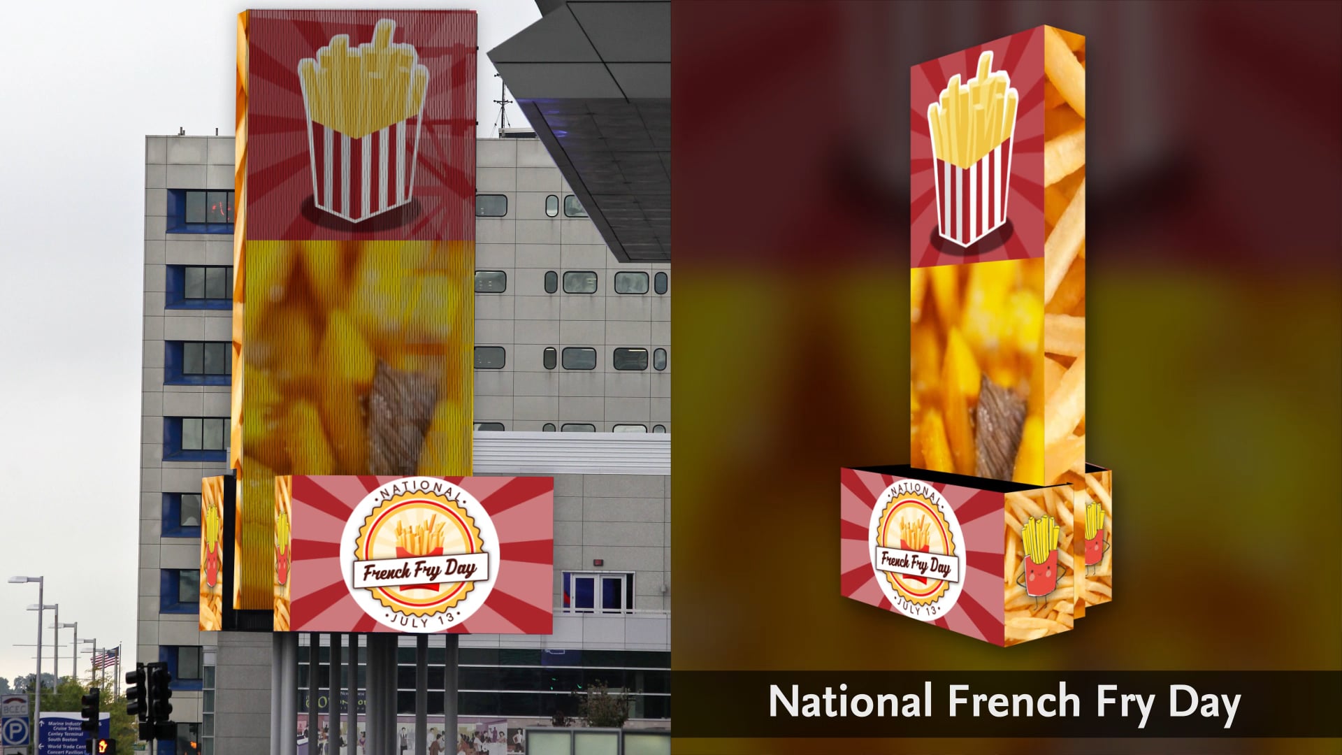 BCEC  Marquee | National French Fry Day