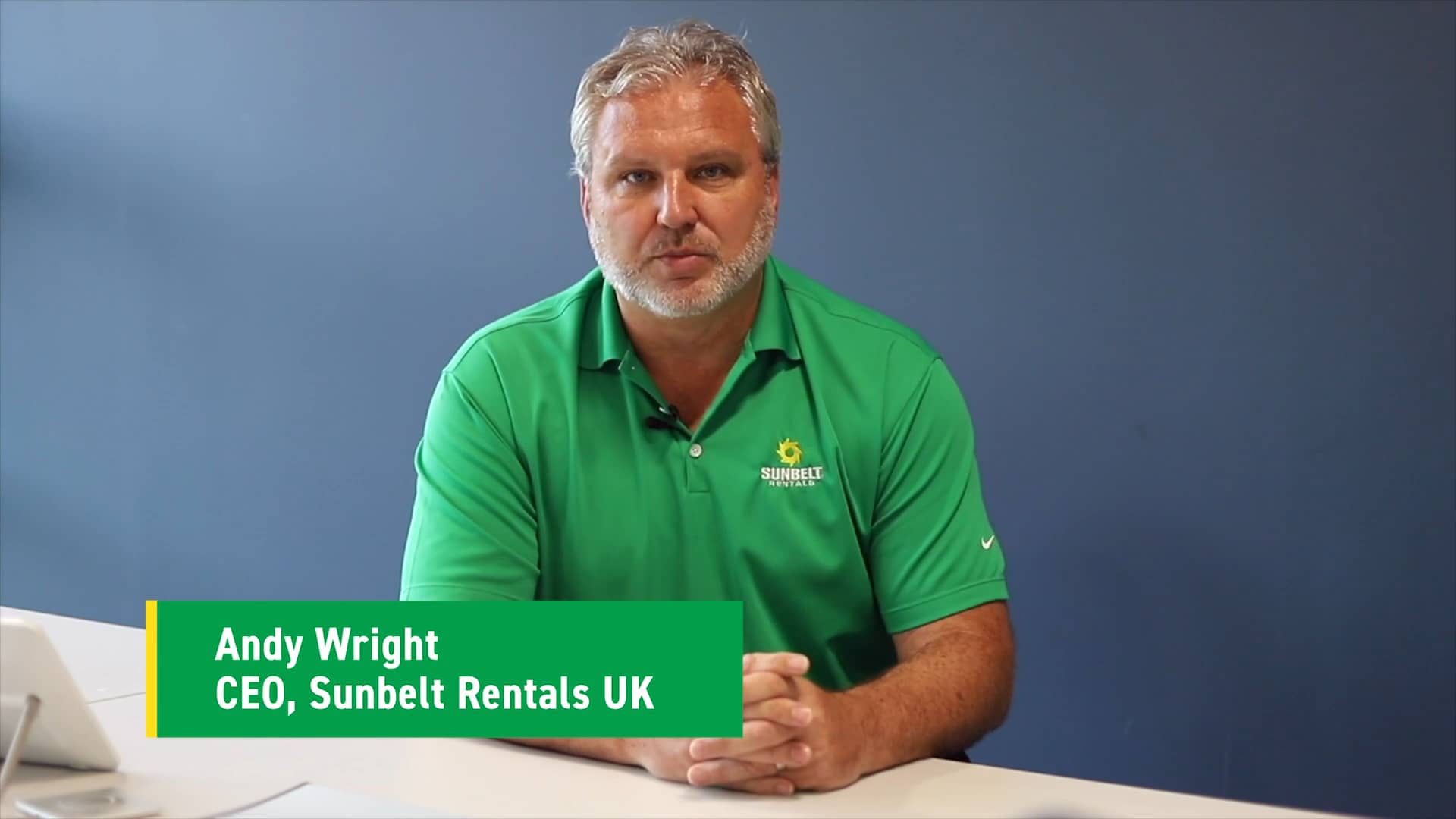 Sunbelt Rentals Sustainability 2030 Andy Wright, CEO of Sunbelt