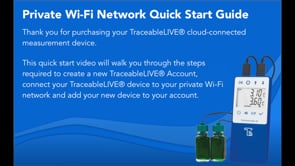 TraceableLIVE WiFi Quick Start Video