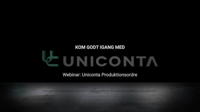 Produktionsordre i Uniconta