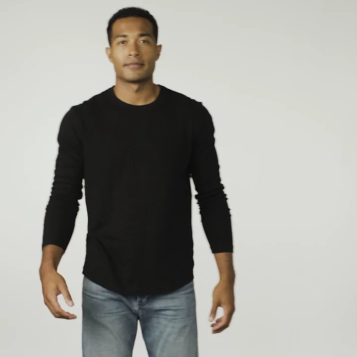 トップス archive comme ca ism black long sleeve Yasmin Long Sleeve Top – USA KOOKAÏ
