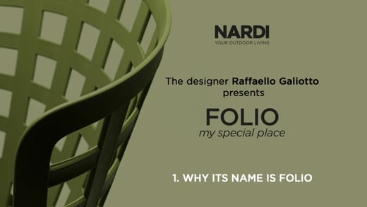 Folio rocking - Sedia a dondolo di Nardi, reclinabile, in polipropilene,  disponibile in diversi colori e con cuscino