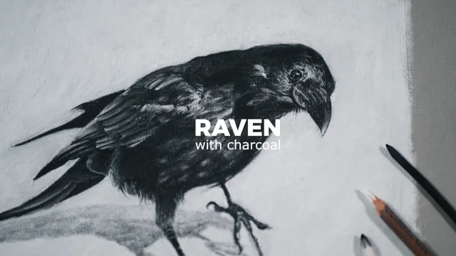 Charcoal Drawing Lesson – Raven