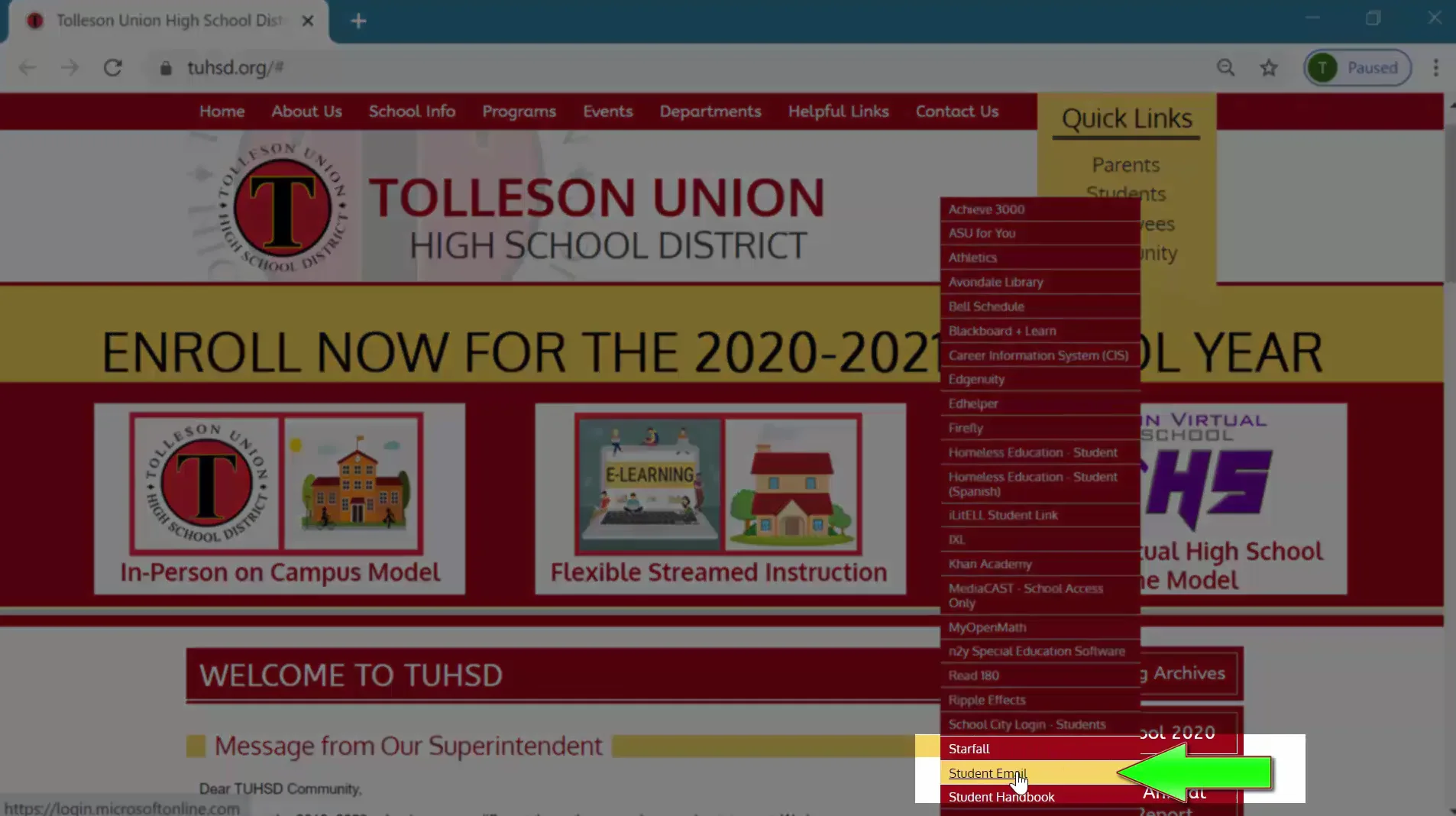 La Joya High School Student Tutorial for Office365