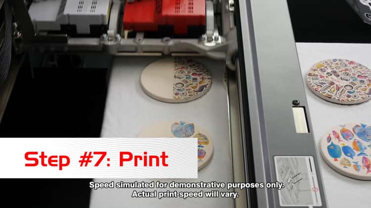 Printing Stone Coasters on Brother GTXpro DTG Printer