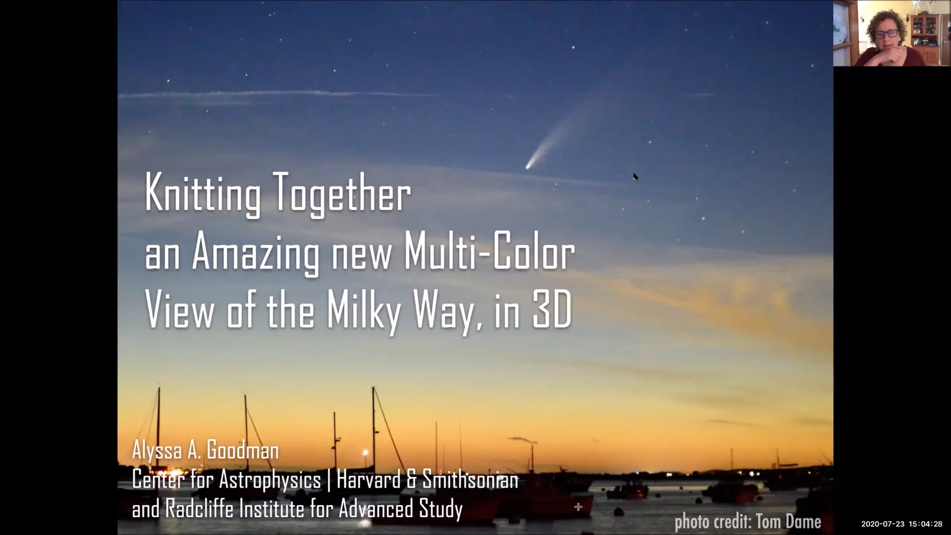 Alyssa Goodman, Knitting Together an Amazing new Multi-Color View of the  Milky Way, in 3D, July 23, 2020