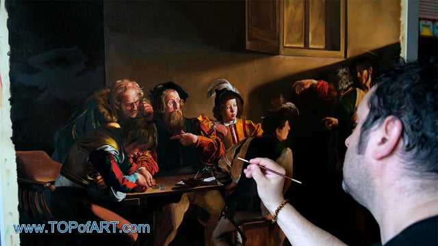 Caravaggio | The Calling of Saint Matthew | Painting Reproduction Video | TOPofART