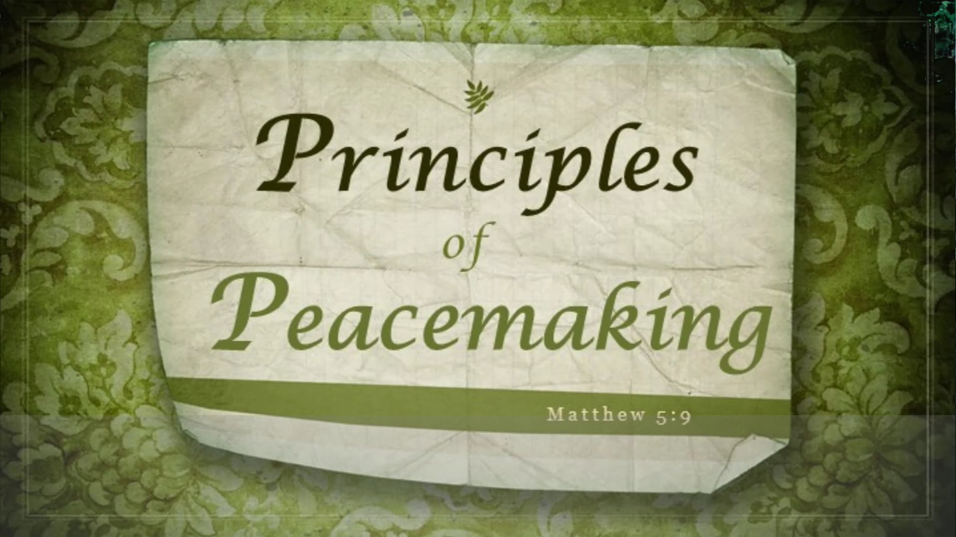 Principles Of Peacemaking On Vimeo