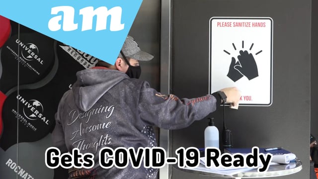 Maker Video: Universal Music Workplace Gets COVID-19 Ready by Customized Signage Printed on Vinyl and Applied