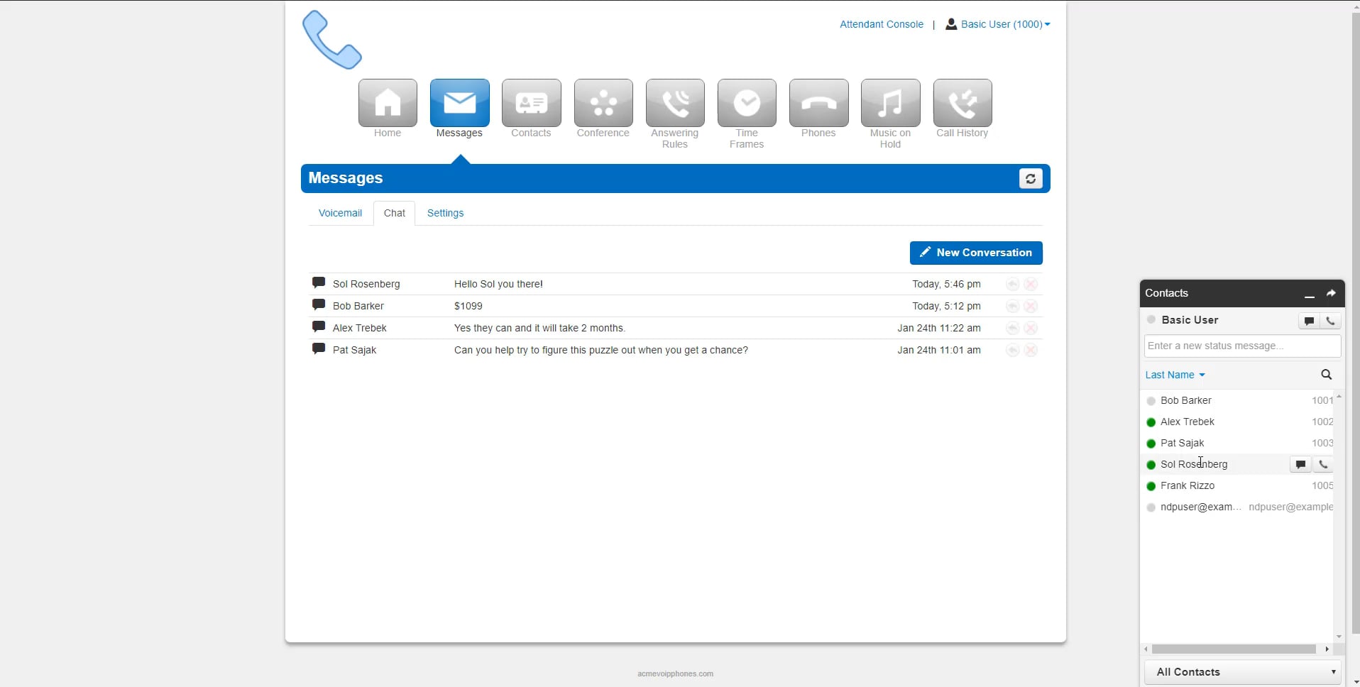 Basic User - Message Chat Tab on Vimeo