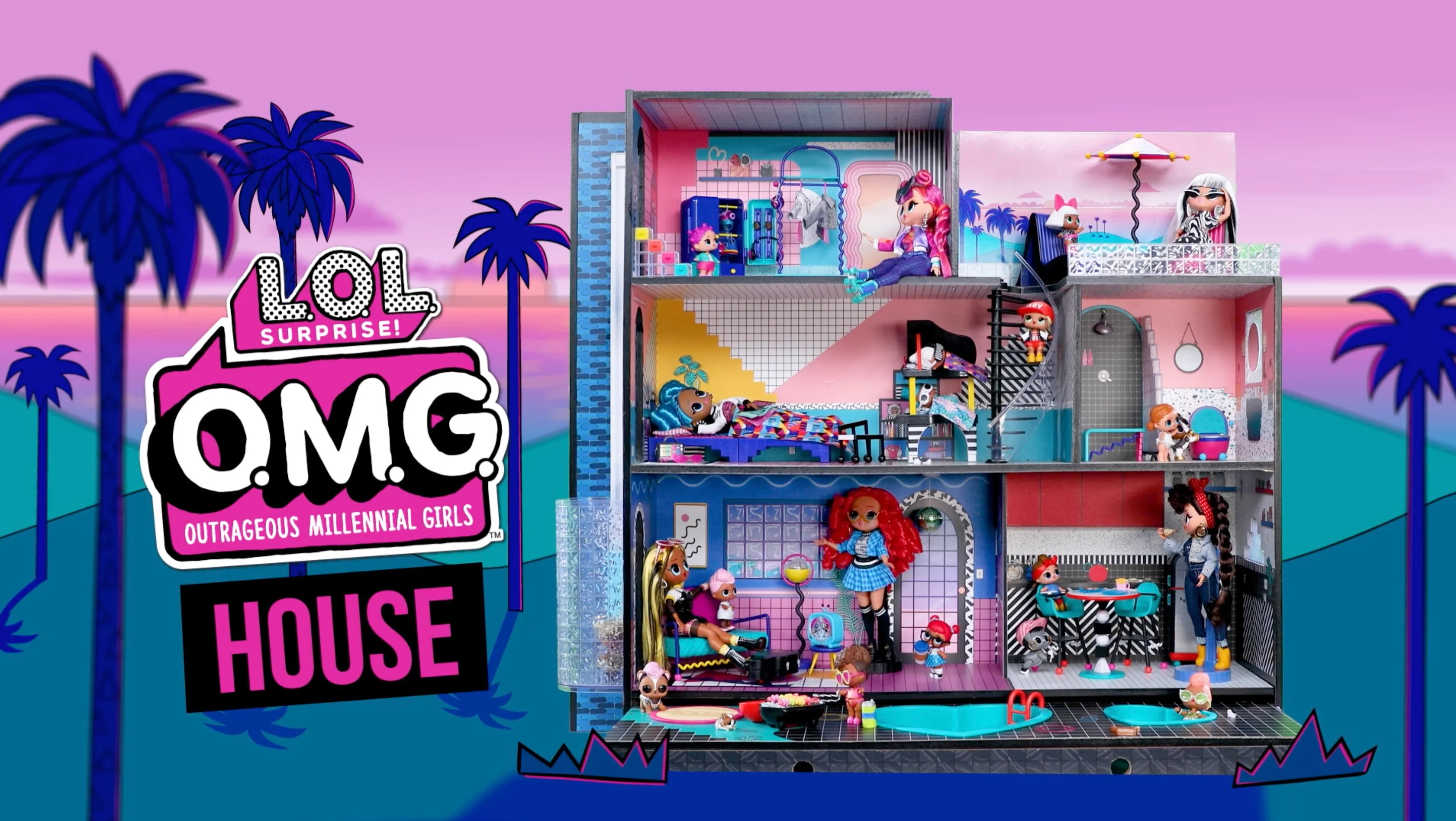 Lol surprise deals doll house video