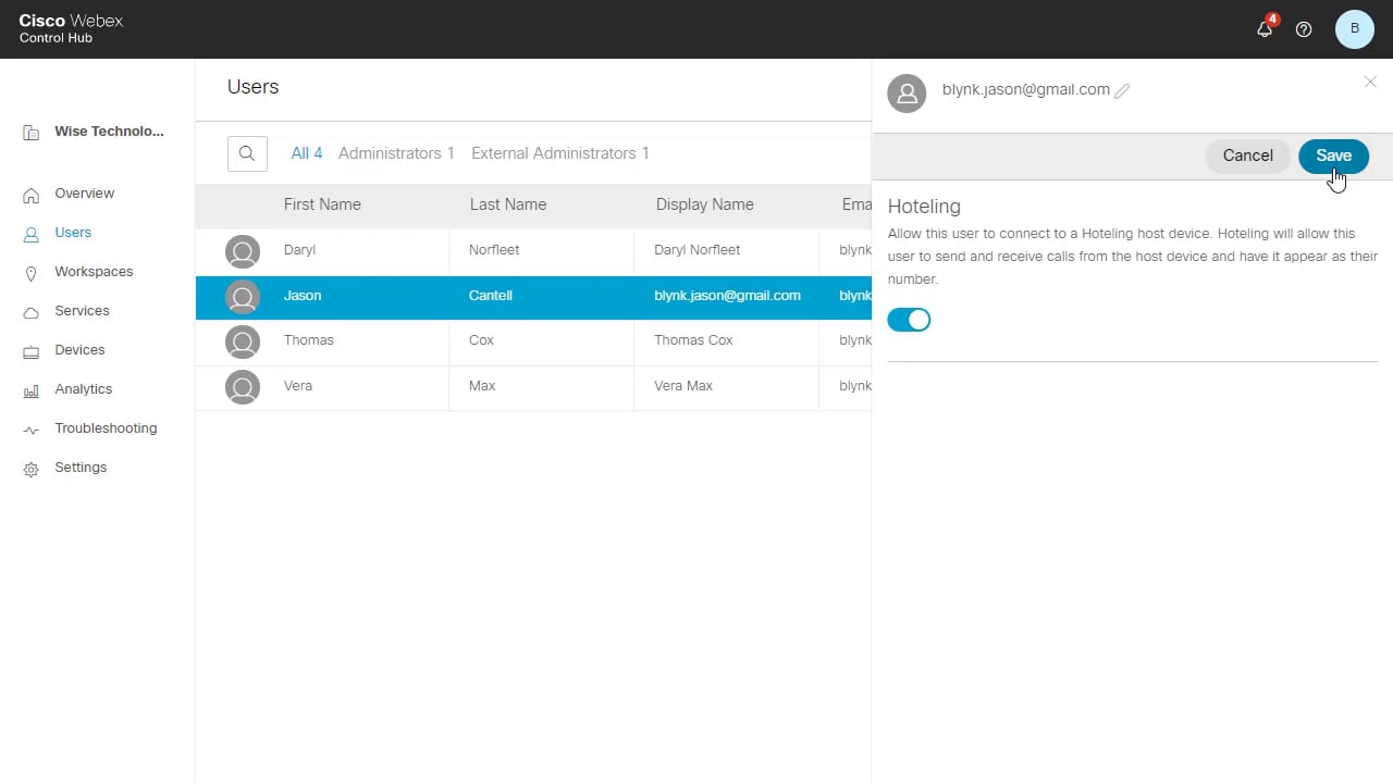 Cisco Control Hub Hoteling on Vimeo