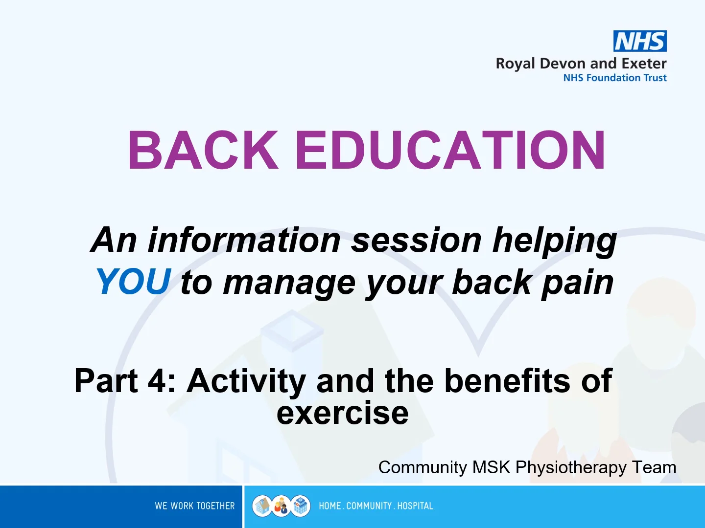 Nhs back discount pain exercises video