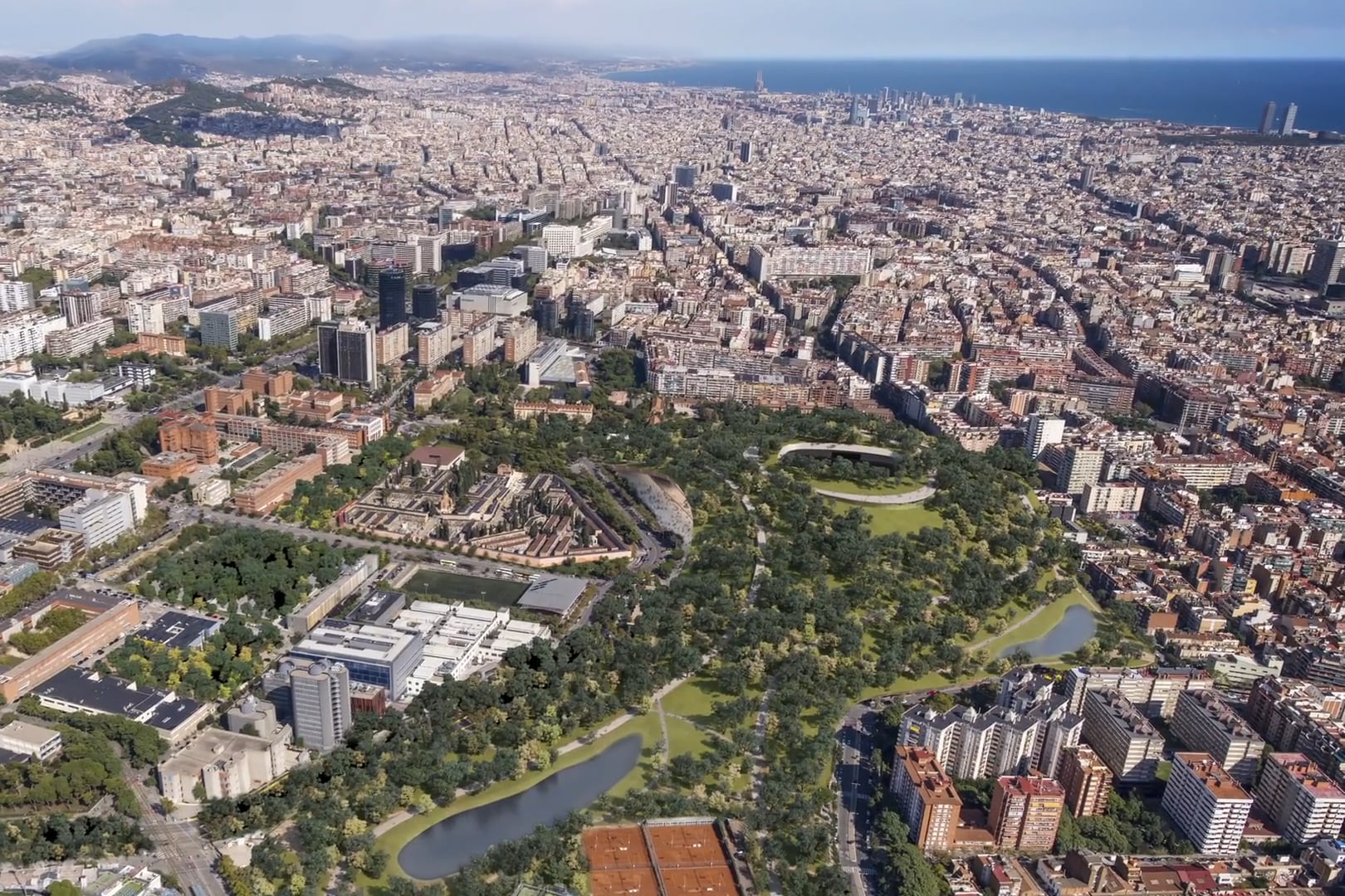 ON-A proposes to 're-nature' barcelona's camp nou stadium as 26-hectare city park on Vimeo