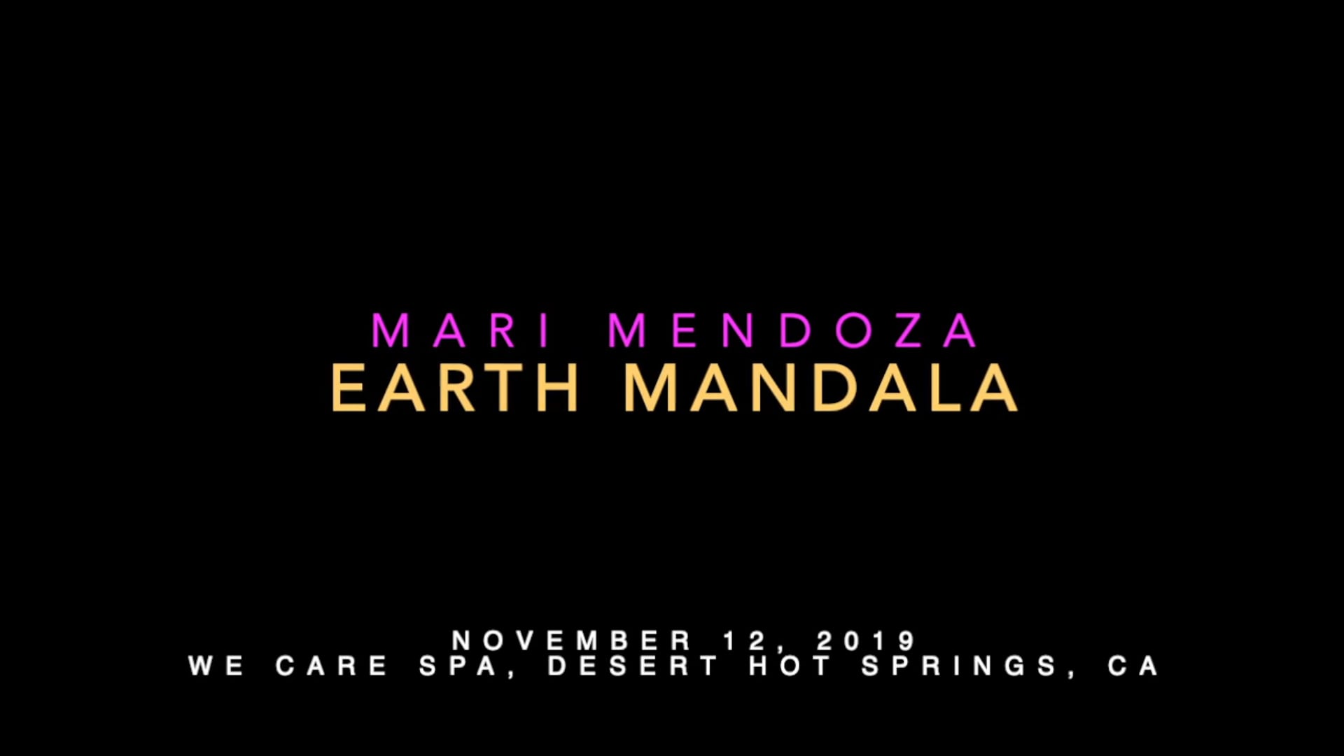 Earth Mandala Ceremony