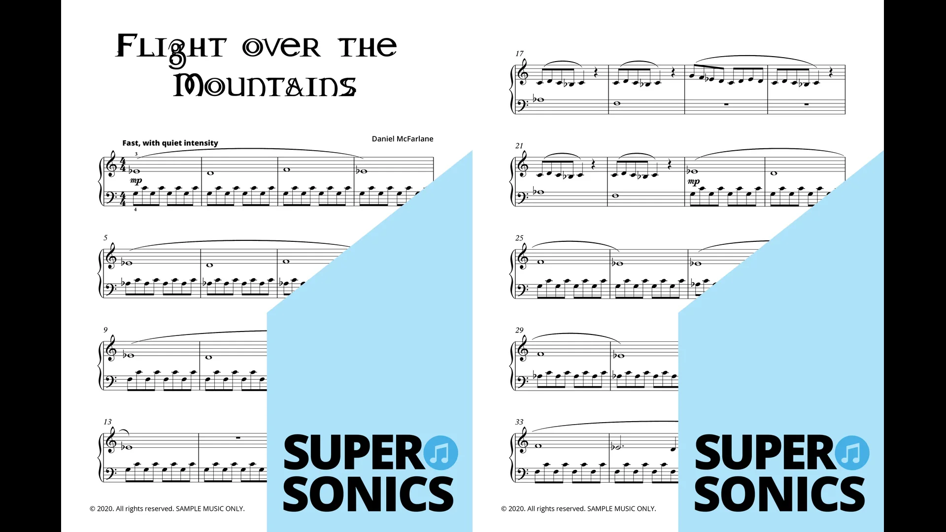 Flight Over the Mountains (Early Elementary) - Supersonics Piano