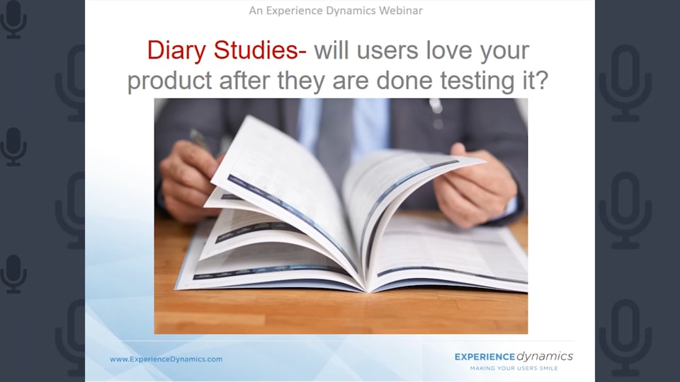 WEBINAR Diary Studies- will users love your product after testing