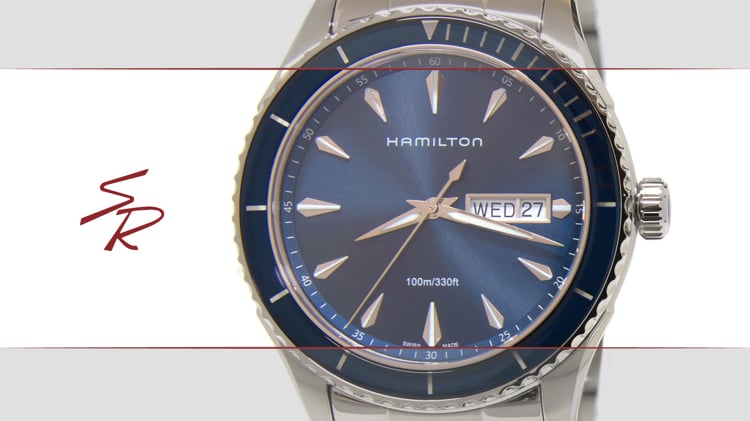 hamilton jazzmaster day date blue