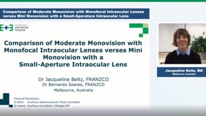 Comparison of Moderate Monovision with Monofocal IOLs vs. Mini Monovision with a Small-Aperture IOL, Jacqueline Beltz, MD