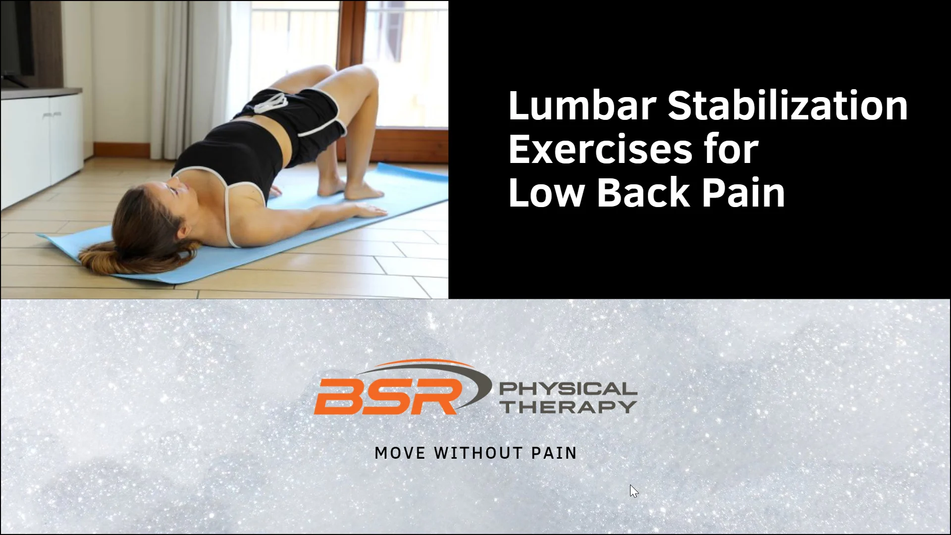 Lumbar stabilization exercises discount for low back pain