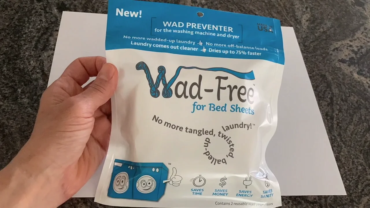 Wad-Free for Bed Sheets - Prevents Tangles and Wads in the Washer and Dryer