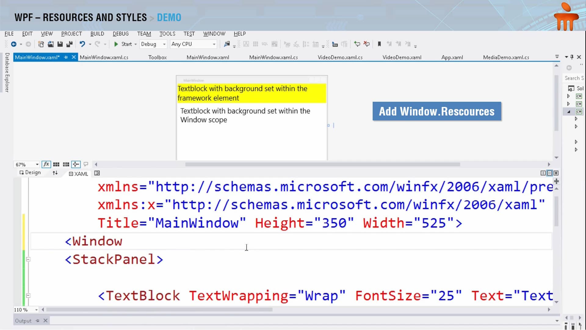 WPF - Rescources and Styles on Vimeo