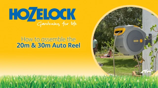 Hozelock - Auto Reel 20m Wall-mounted Hose Reel Easy To Install Lock