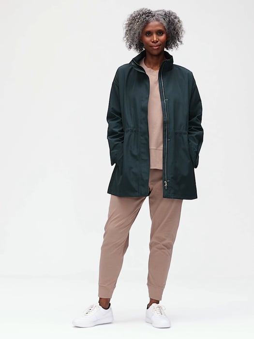 Eileen fisher recycled polyester rain sales jacket