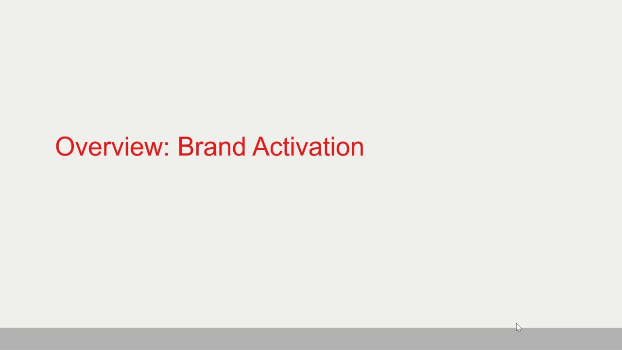 Overview of Brand Activation on Vimeo