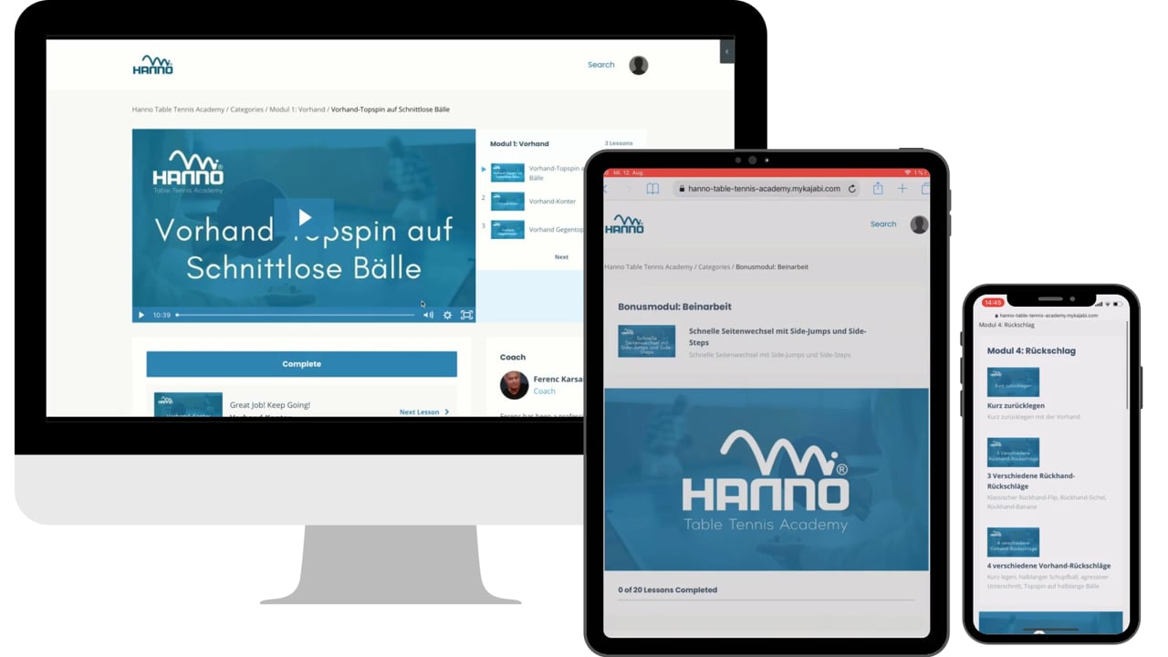HANNO Table Tennis Academy – Videokurs von Ferenc Karsai