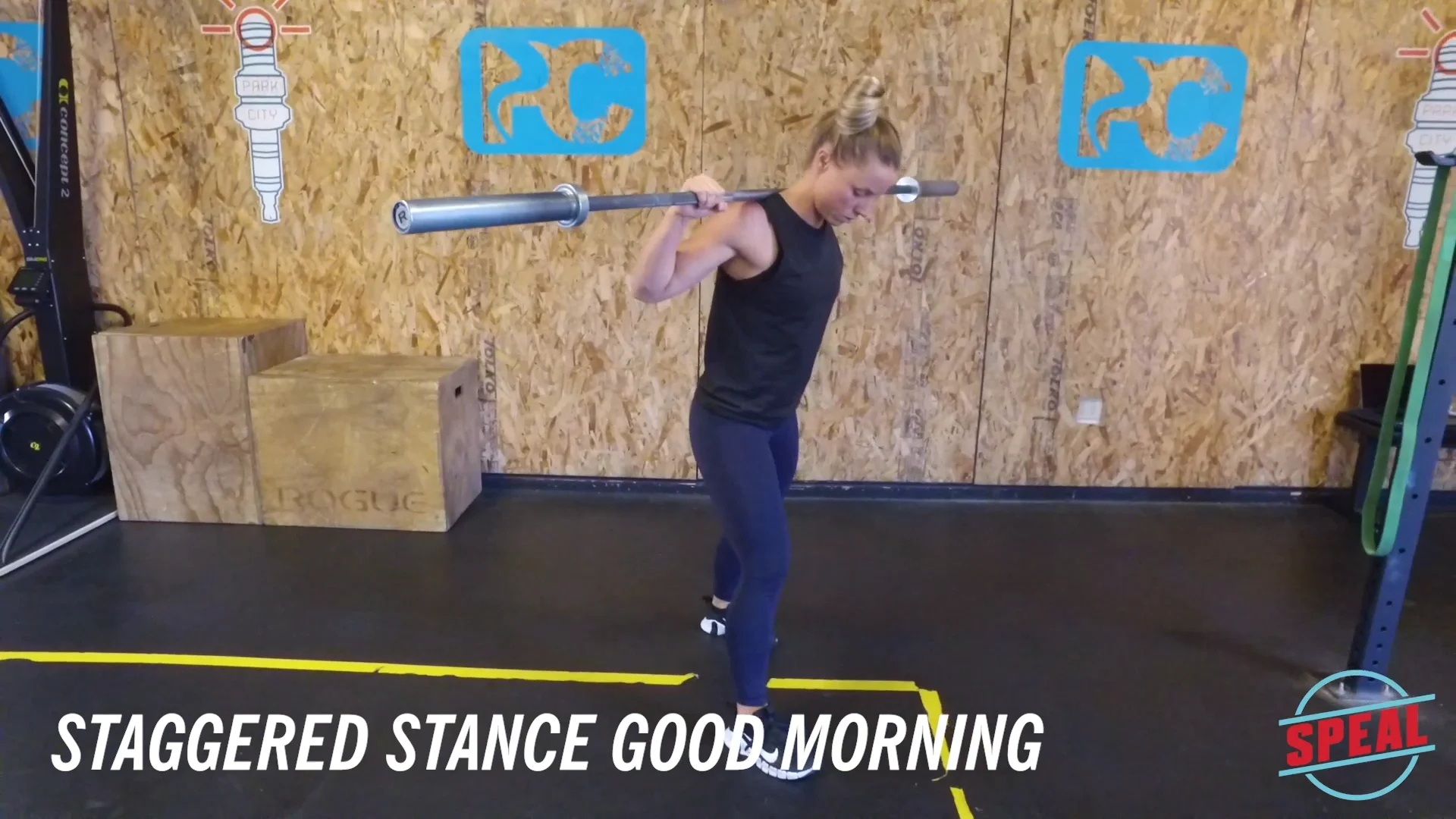 Stagger Stance Med Ball Shakes 