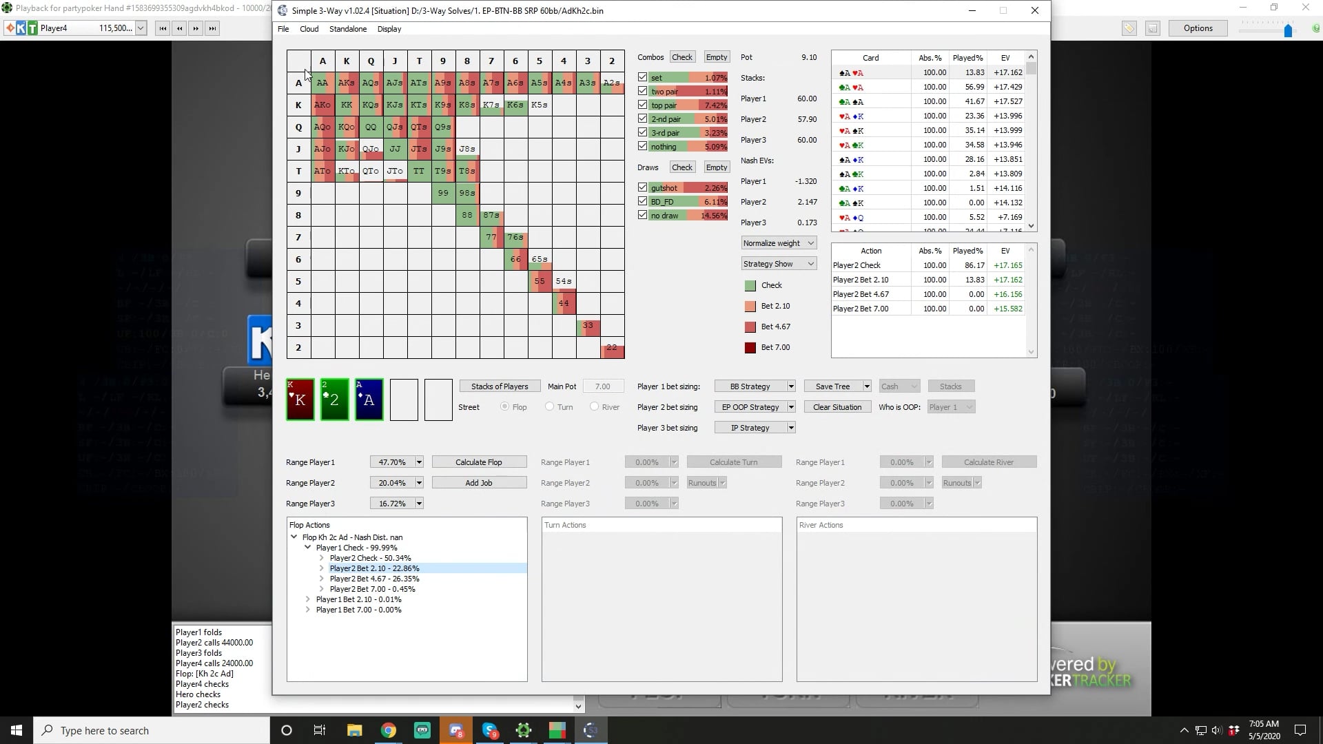 3way Solve (AK2) + Hand History Review