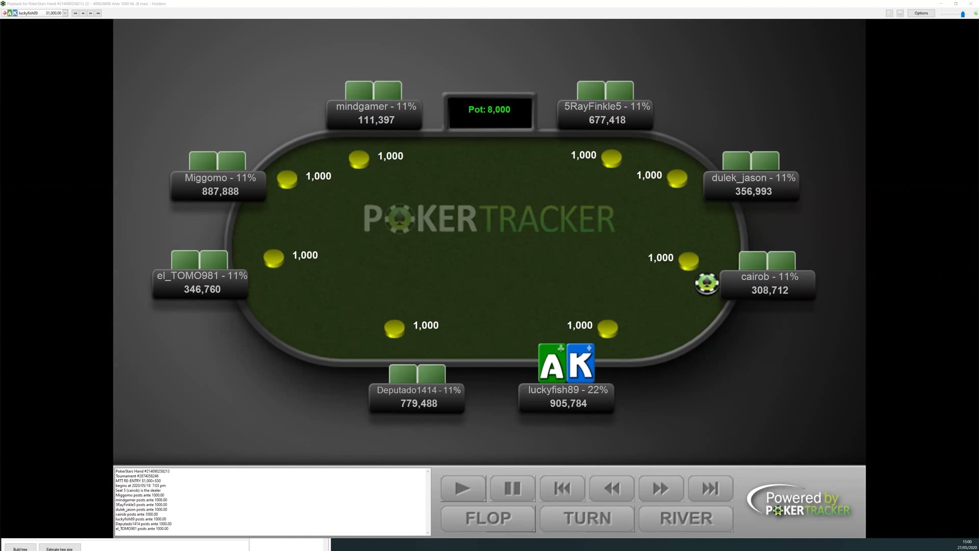 SCOOP $1k Main Event Hand History Review