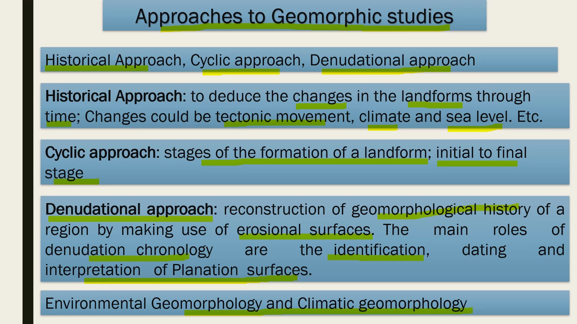 Physical Basis of Geography Branches of Physical Geography on Vimeo