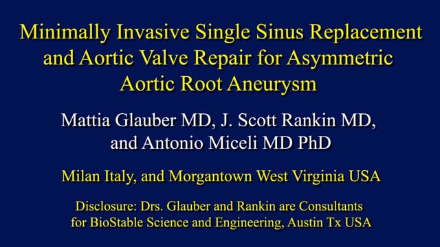 Minimally Invasive Single Sinus Replacement