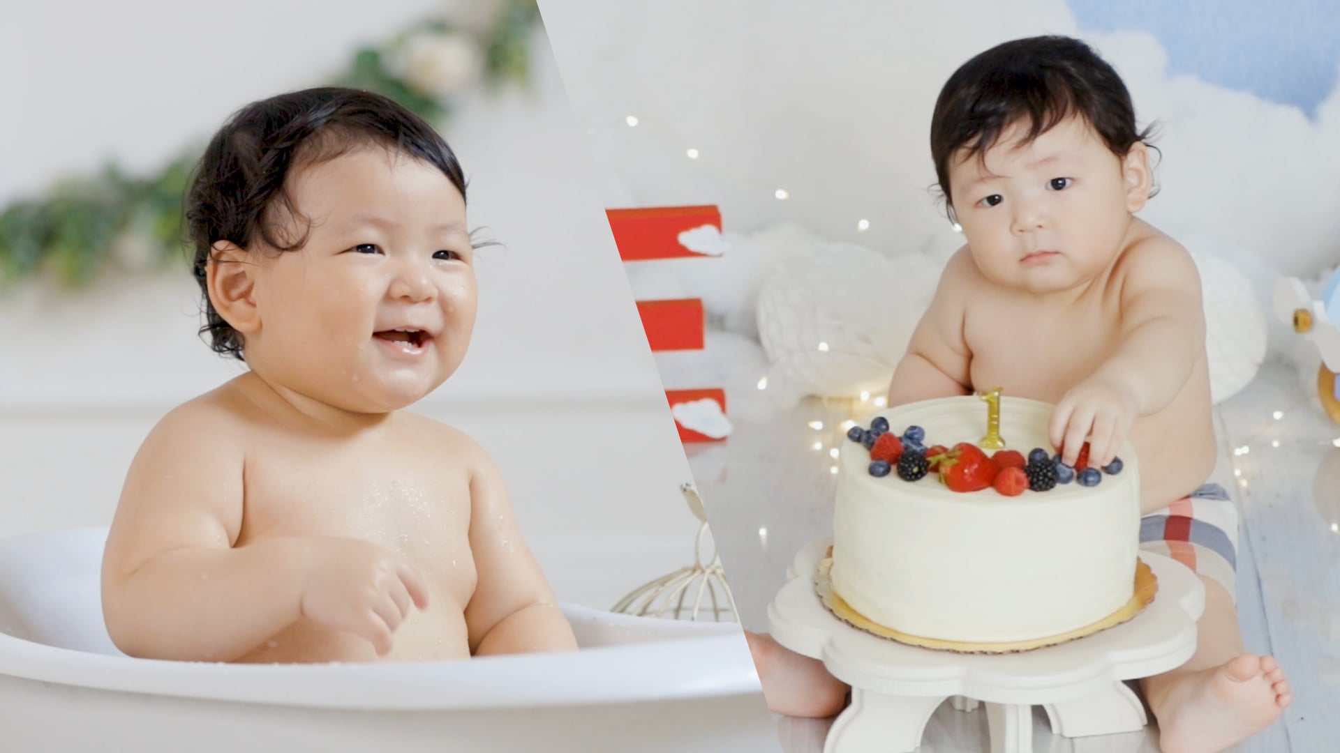 Cake Smash and Bath Time