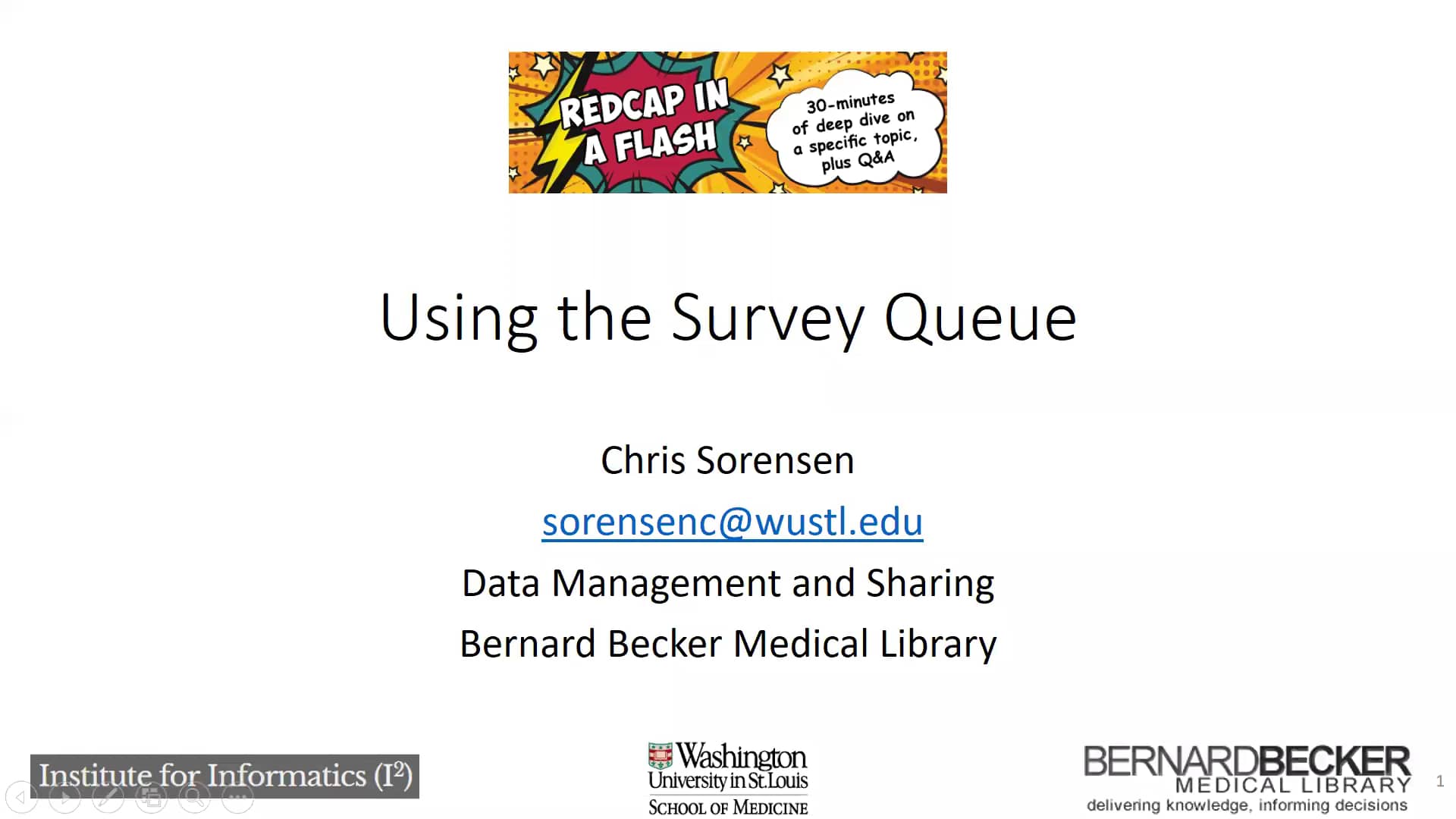 REDCap in a Flash Using the Survey Queue on Vimeo