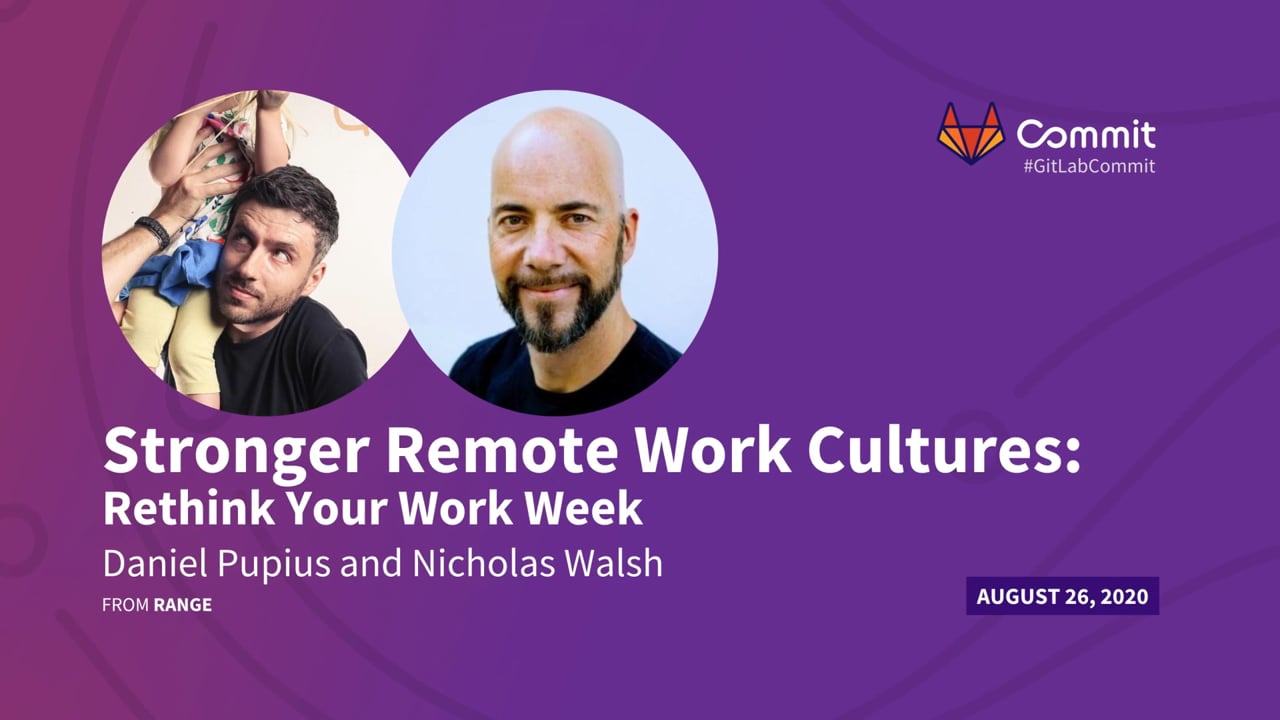 Daniel Pupius & Nicholas Walsh – Stronger remote cultures: Rethink Your Work Week