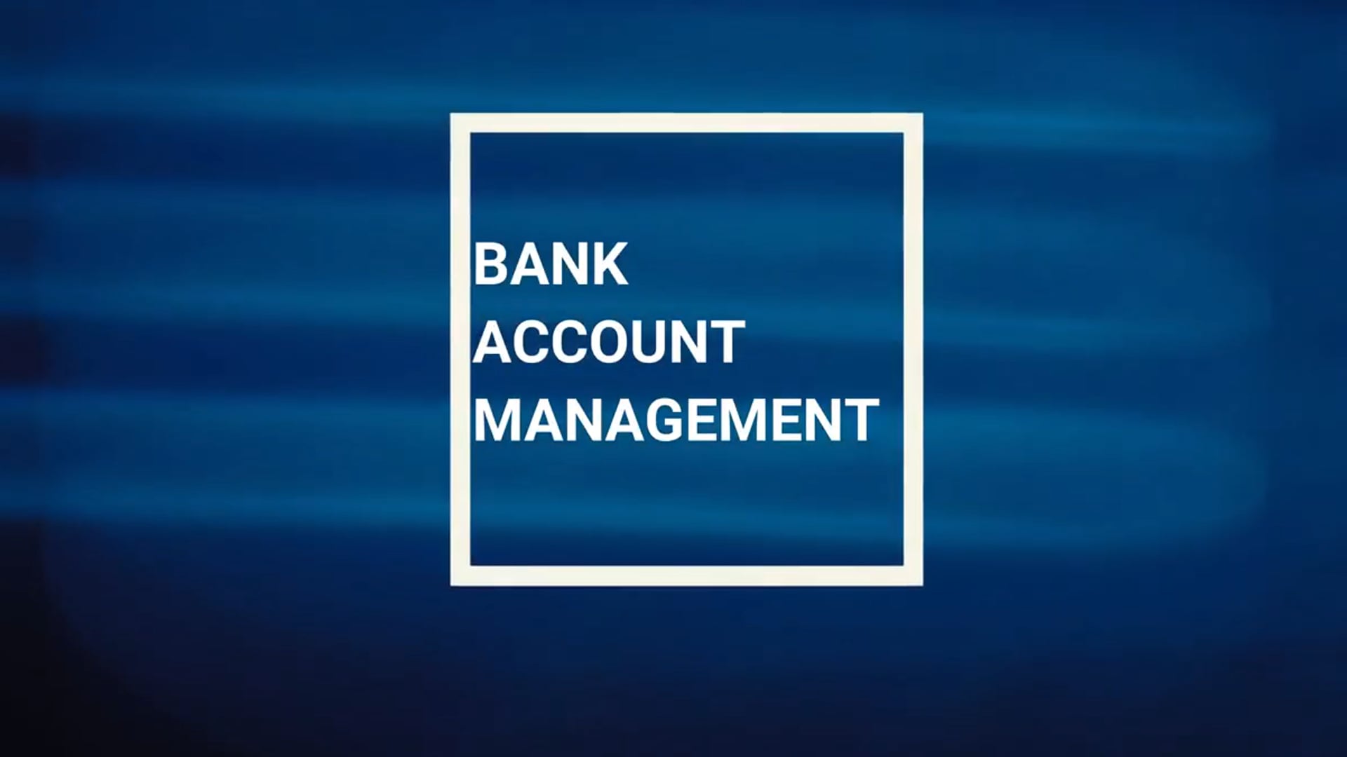 SAP Treasury - Bank Account Management