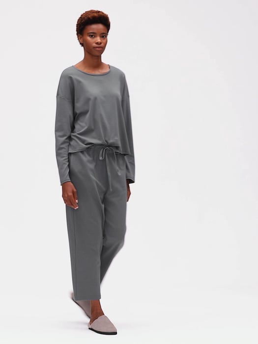 Organic Cotton Interlock Slouchy Sleep Pant | EILEEN FISHER