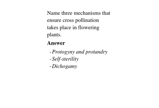 Dichogamy, Protandry, Protogyny